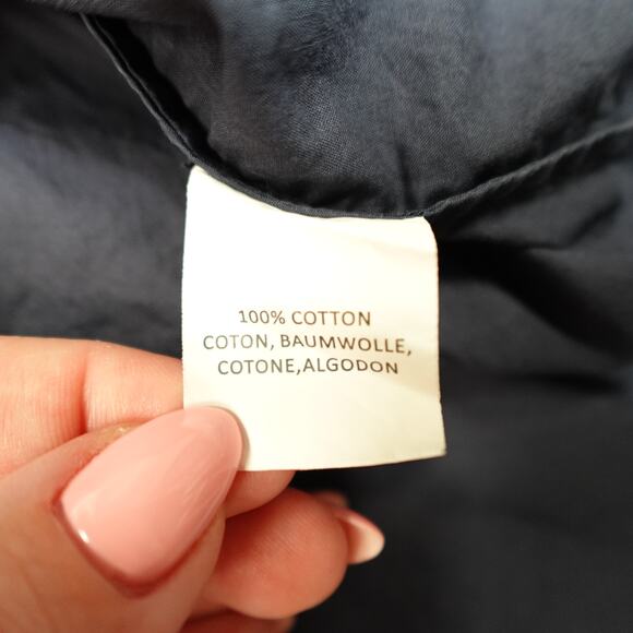 Anthropologie Top Womens Small Tie Neck Navy Blue HD in Paris 3/4 Balloon Sleeve - Picture 4 of 11